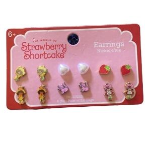 Strawberry Shortcake Stud Earring Bundle Lot Set NEW Coco Calypso